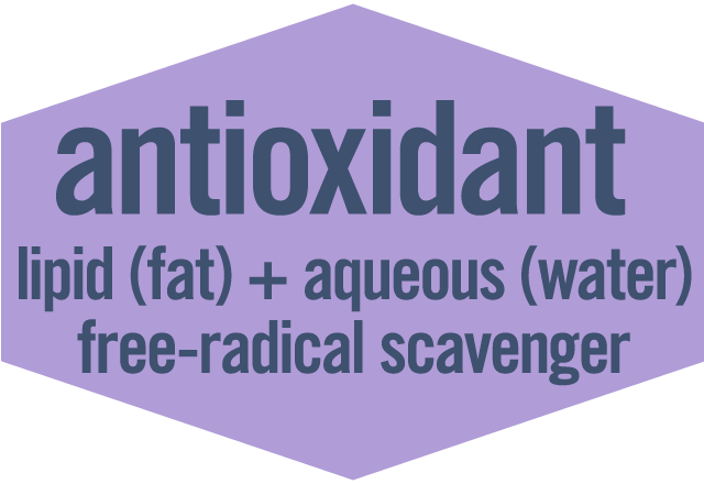 #3 Antioxidant protection for both lipid (fat) and aqueous (water) phases of oxidation. Flavay is a free radical scavenger.
